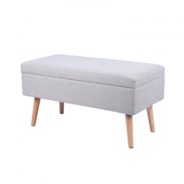 Банкетка Сторми с ящиком серый