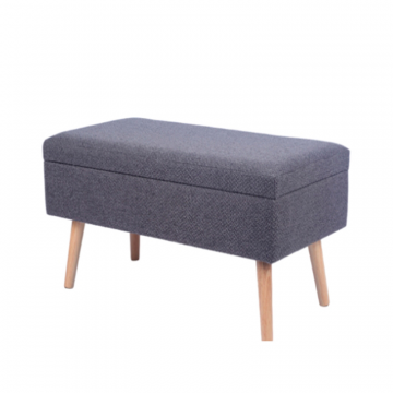 Банкетка Сторми с ящиком темно-серый