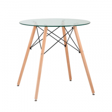 Стол Eames DSW NEW D80 стеклянный