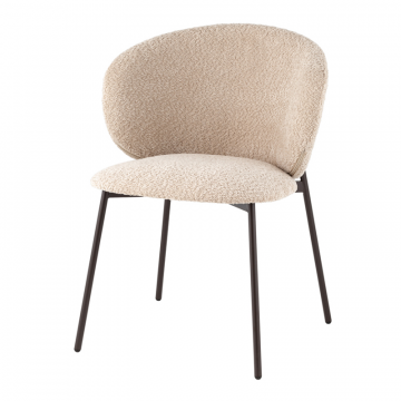 Стул Блейз букле капучино каркас серо-коричневый