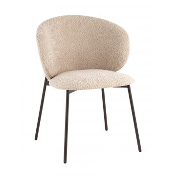 Стул Блейз букле капучино каркас серо-коричневый