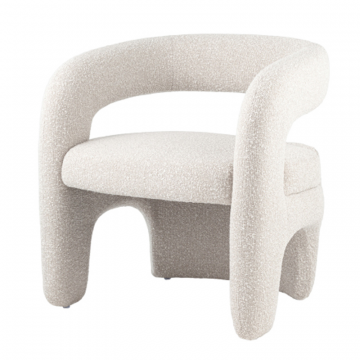 Кресло лаунж Bones жемчужный