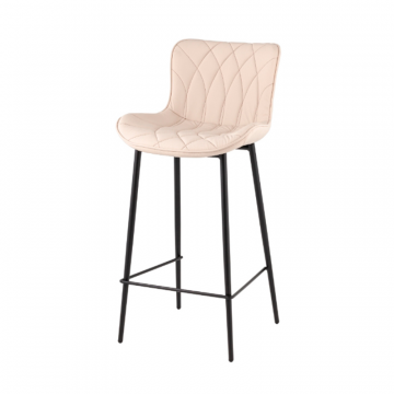 Стул барный Vault экокожа светло-серый