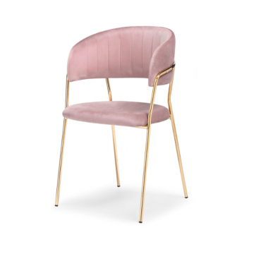 Стул на металлокаркасе Kamelia pink / gold