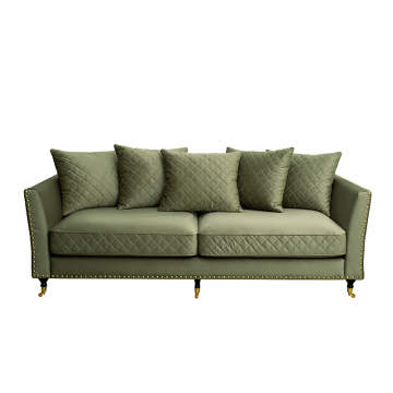 Диван Sorrento 220 трехмест., велюр оливковый Colt1002-OLIV 220*101*88см