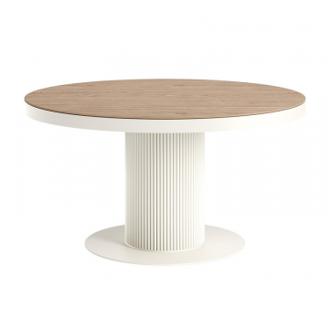 Обеденный стол Вельвет-Ф круглый  900x750, Шпон дуба