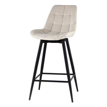 Стул барный Флекс с поворотным механизмом велюр бежевый