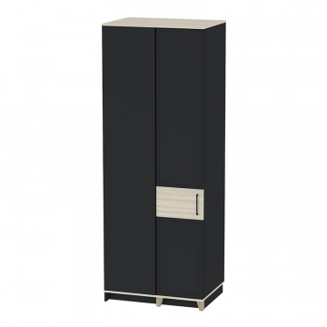 Шкаф угловой Аурелио 56, Антрацит, Блеквуд Сатиновый