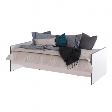 Детская кровать Асцелла 90х200, Белый, Графит серый