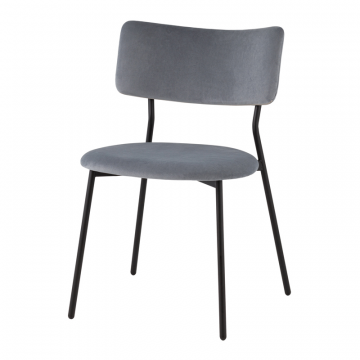 Стул Амелия велюр серо-голубой