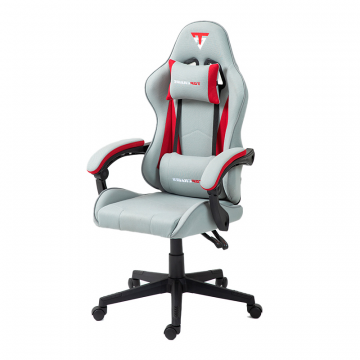 Кресло спортивное TopChairs Phantom ткань серо-красный