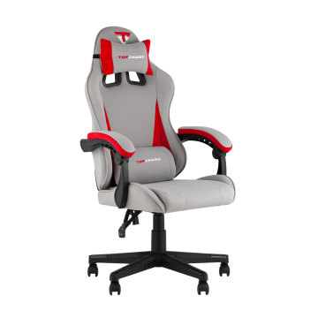 Кресло спортивное TopChairs Phantom ткань серо-красный