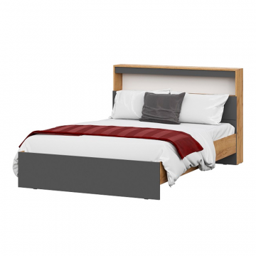 Кровать с проложками 160х200 Вена, Дуб золотой, Графит серый