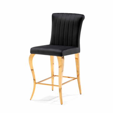 Полубарный стул Joan black / gold