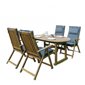 Комплект стол +стулья KIMBERLY на 4 персоны(овальный стол)