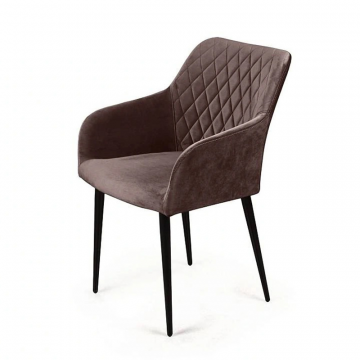 Стул с подлокотниками Robert, бархат антрацит 14