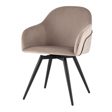 Стул вращающийся Новел New велюр серо-коричневый