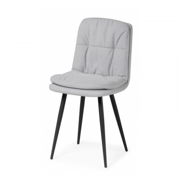 Стул на металлокаркасе Майк светло-серый / черный