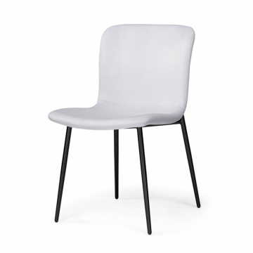 Стул на металлокаркасе Игон серый / черный муар