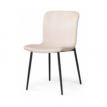 Стул на металлокаркасе Игон бежевый / черный муар