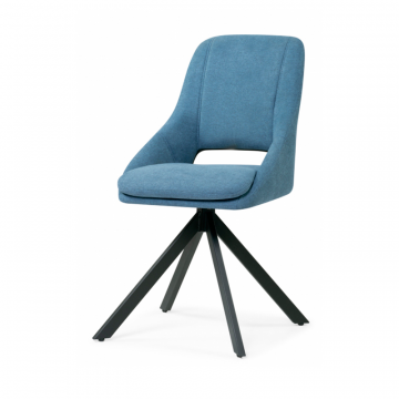 Стул на металлокаркасе Оливер крутящийся синий / черный