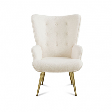 Кресло Hygge, слоновая кость/золото