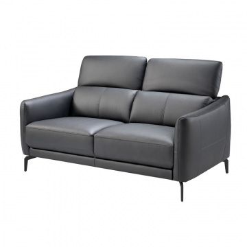 Диван 2-х местный 6058/5359-2P черный кожаный