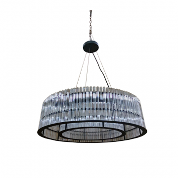 91GH-80567 Люстра подвесная чёрный/стекло прозрач. d70*h150см