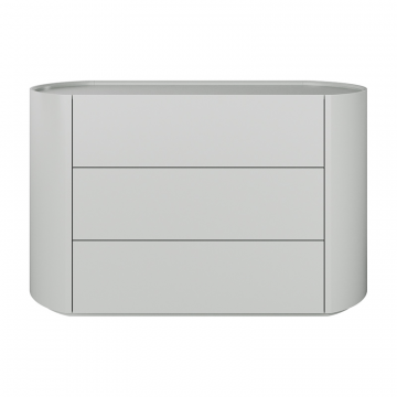 Комод Lagom 3 ящика ширина 120 см (светло-серый)