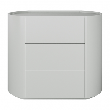 Комод Lagom 3 ящика ширина 90 см (светло-серый)