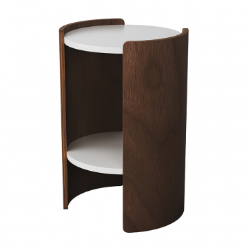 Столик Lagom D 43 см высота 64 см (белый, орех)