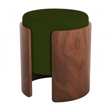 Пуф Lagom (зеленый, орех)