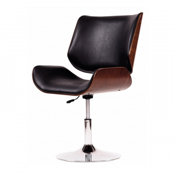 кресло Оксфорд 2  Экокожа черный каркас  Вишня