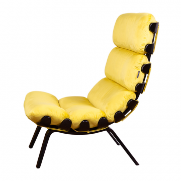 кресло Ессей  Желтый каркас  Чёрный