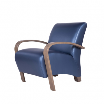 кресло Балатон Экокожа синий каркас Шимо