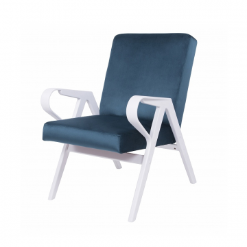 кресло Форест Малахит каркас Белый