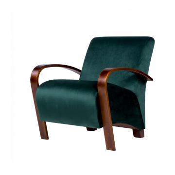кресло Балатон Бархат Зеленый каркас Вишня