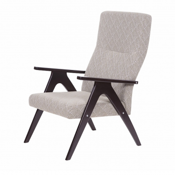 кресло Оскар  Лофт 01 серый каркас  Венге структура