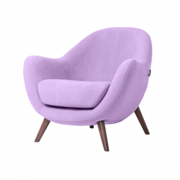 кресло Анхель фреш 16 лавандовый каркас Орех