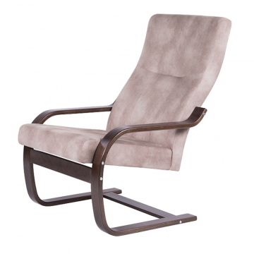 кресло Кристалл  Крем-брюле каркас  Орех