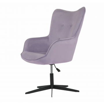 Кресло Манго - Ножки Пятилучие фреш 16 лавандовый каркас Чёрный