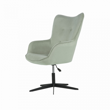 Кресло Манго - Ножки Пятилучие Фреш 19 минт каркас Чёрный