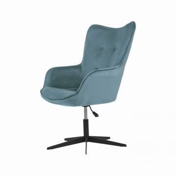 Кресло Манго - Ножки Пятилучие Фреш 27 океан каркас Чёрный