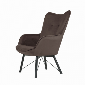 Кресло Манго - Ножки металл фреш 05 коричневый каркас Чёрный