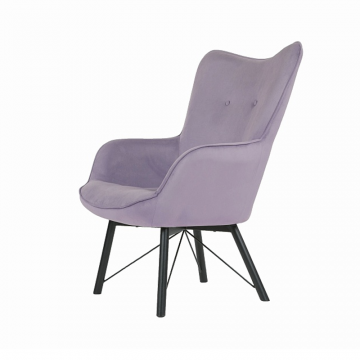 Кресло Манго - Ножки металл фреш 16 лавандовый каркас Чёрный