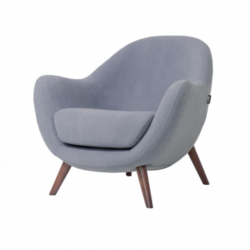 кресло Анхель Фреш 12 светло-серый каркас Орех