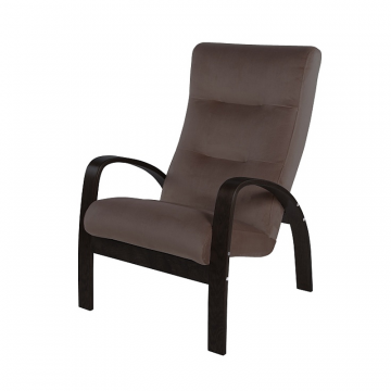 Кресло Ладога 2 фреш 05 коричневый - каркас Венге структура