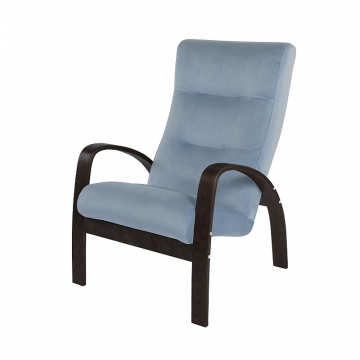 Кресло Ладога 2 фреш 11 голубой - каркас Венге структура