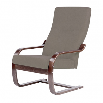 кресло Кристалл  фреш 04 бежевый каркас  Орех