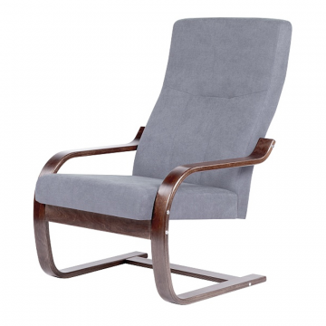 кресло Кристалл  Фреш 12 светло-серый каркас  Орех